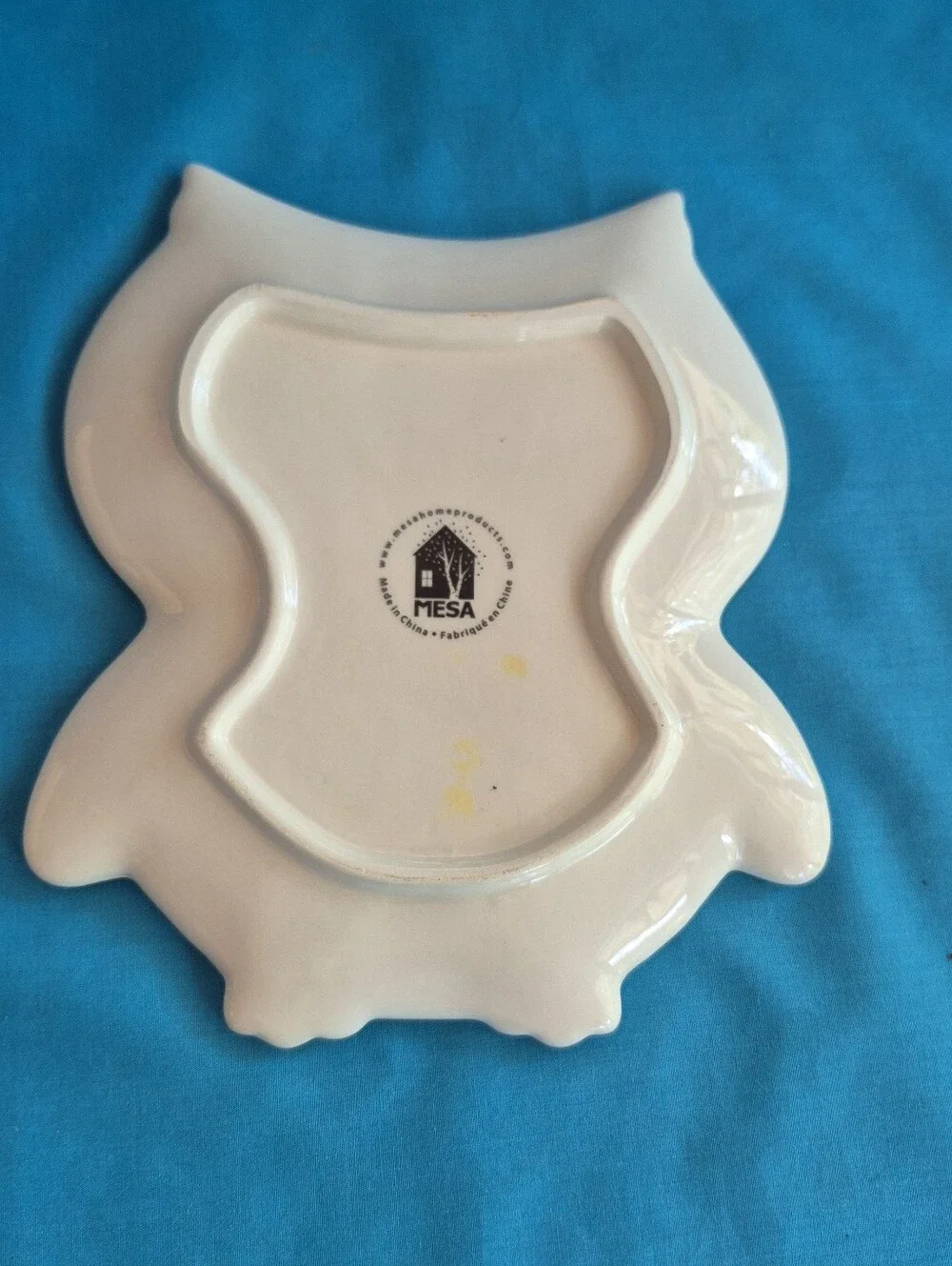 Purple Owl Ceramic Spoon Rest Utensil Dish by Mesa Kitchen Stove Cooking